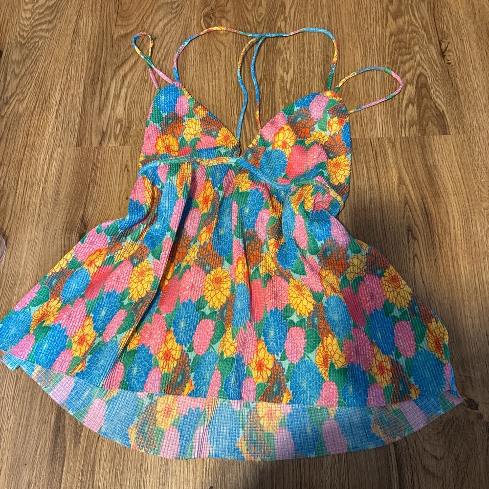 Colorful Floral  Top